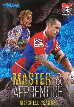 2022 NRL Traders - Master & Apprentice Blue #MAB15 Mitchell Pearce Front